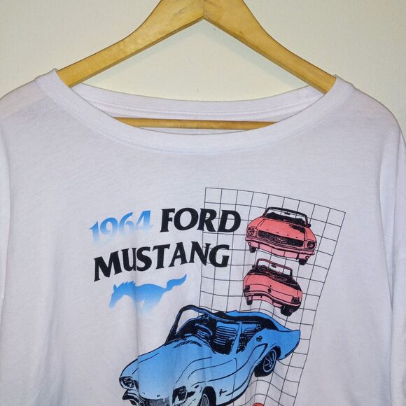 Forever 21 Ford Mustang Size 3X Graphic Print Crop Top-Mad Engine-Muscle Car - Picture 3 of 7